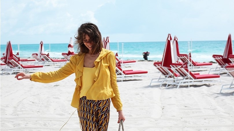 Influencer on workation in Miami